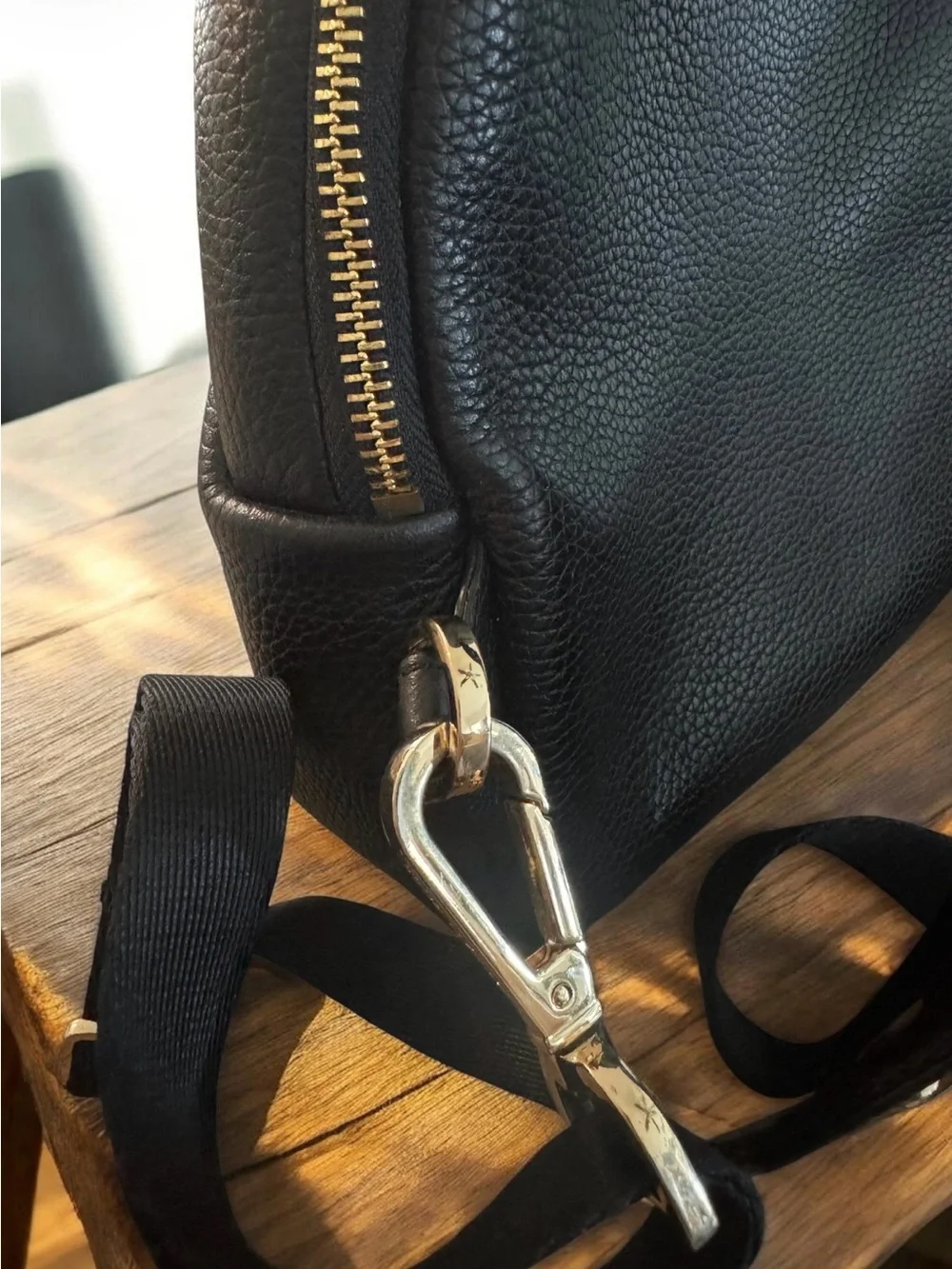 MK Michael Kors Erin Mini Convertible Black Pebbled Leather Backpack